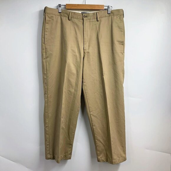Lands End Men's Traditional Fit Cotton Comfort‎ Stretch Chino Slacks Size 38 - Picture 1 of 12